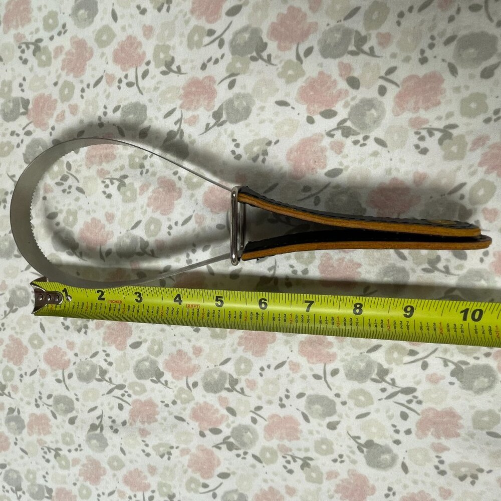 Shedding Blade - Dog Grooming Tool - Leather Handle - EUC